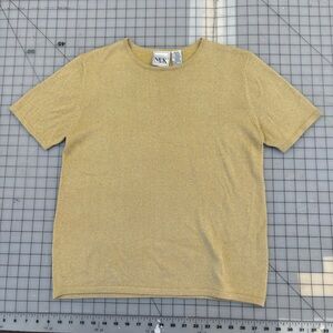 Metallic Melange knitted T-Shirt